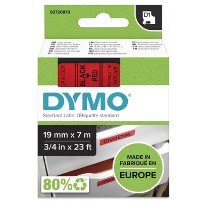 DYMO D1 étiquettes autocollantes authentiques de hautes performances en polyester | 19mm x 7m | impr - Dymo - Ruban - visuel 4