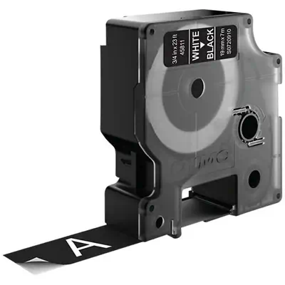 D1 - Standard Étiquettes - Blanc sur noir - 19mm x 7m - Dymo - Ruban - visuel 1