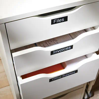 DYMO D1 étiquettes autocollantes authentiques | rouleau de 19 mm x 7 m | impression en blanc sur fon - Dymo - Ruban - visuel 5