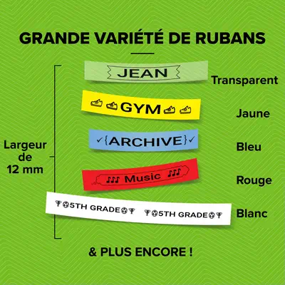 DYMO LetraTag Étiquettes en Plastique Authentique | 12 mm x 4 m | Noir sur Blanc | Étiquettes autoco - Dymo - Ruban - visuel 3