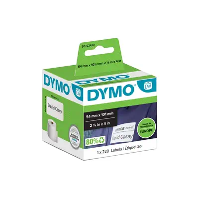 LW - Étiquettes d'expédition/de badge nominatif - 54 x 101 mm - S0722430 - Dymo - Ruban - visuel 1