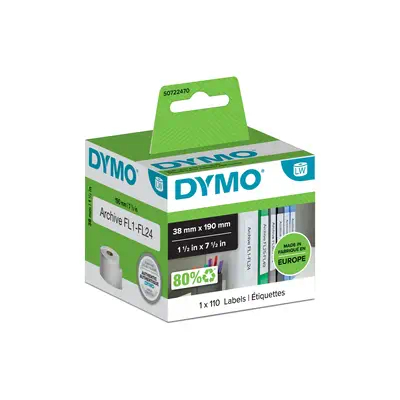 LW - Étiquettes pour classeurs petit format - 38 x 190 mm - S0722470 - Dymo - Ruban - visuel 1