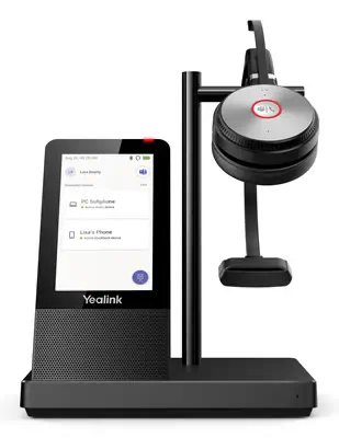 Yealink WH66 Mono Teams Systèmes de conférences audio personnelle Sans fil Arceau Bureau/Centre d'ap - Casque Micro - visuel 1