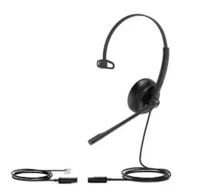Yealink YHS34 Lite Mono Casque Avec fil Arceau Bureau/Centre d'appels Noir - Casque Micro - visuel 1