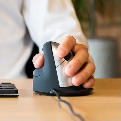 Souris Ergonomique R-Go HE Break avec logiciel de R-Go Tools - visuel 1 - hello RSE - Pour une manipulation sans risques de la souris - Prise en main confortable