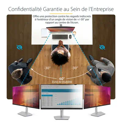 Filtre de Confidentialité pour Écran 24 pouces 16:9, Écran de Confidentialité Réversible Or, Filtre  - StarTech - Accessoire Moniteur - visuel 8