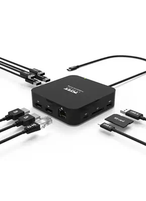 Port Designs 901907 station d'accueil Avec fil USB 3.2 Gen 1 (3.1 Gen 1) Type-C Noir - Station d'accueil pour portable - visuel 2
