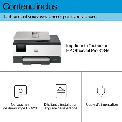 OfficeJet Pro 8134e Sans fil All-in-One Couleur Imprimante, Instant Ink; Impression recto-verso - HP - Multifonctions Jet d'encre - visuel 4