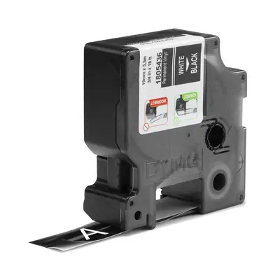 DYMO Rhino étiquettes industrielles autocollantes en vinyle | 19 mm x 5,5 m | impression en blanc su - Dymo - Ruban - visuel 2