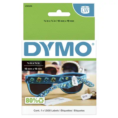 Étiquettes de prix DYMO authentiques LW 2-en-1 | 10 mm x 19 mm | Étiquettes DYMO pour imprimantes d' - Dymo - Ruban - visuel 1