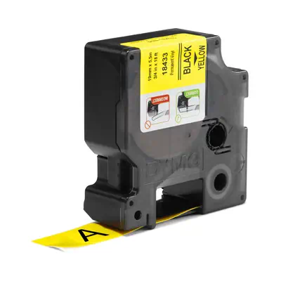 DYMO Rhino Étiquettes en vinyle industrielles | 19 mm x 5,5 m | autocollantes impression en noir sur - Dymo - Ruban - visuel 2