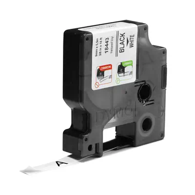 DYMO Rhino Étiquettes en vinyle industrielles | 9 mm x 5,5 m | autocollantes impression en noir sur  - Dymo - Ruban - visuel 2