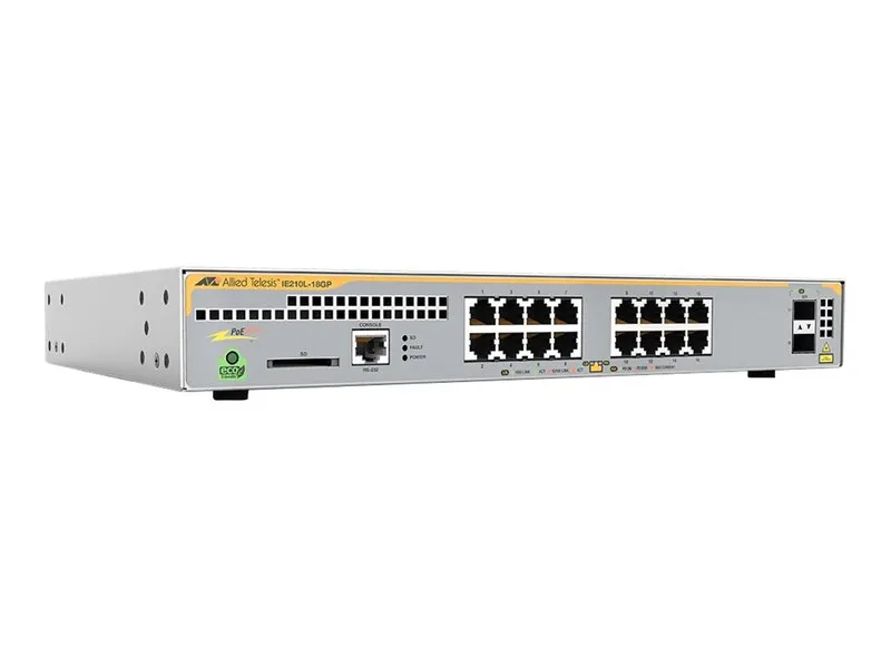 Vente Switchs et Hubs ALLIED Industrial managed PoE+ switch 16x 10/100/1000TX