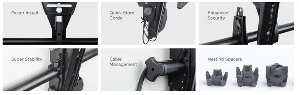 Chief MSA1U support pour téléviseur 139,7 cm (55") Noir - Kits de support plafond - visuel 2