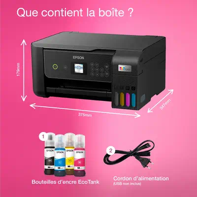 Epson EcoTank ET-2870 Jet d'encre A4 5760 x 1440 DPI 33 ppm Wifi - Multifonctions Jet d'encre - visuel 6