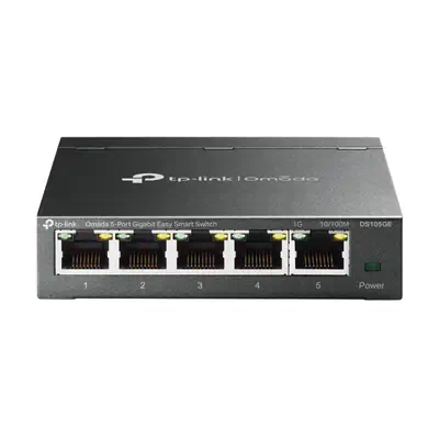 TP-Link Omada DS105GE commutateur réseau Géré L2 Gigabit Ethernet (10/100/1000) Noir - Switchs et Hubs - visuel 1