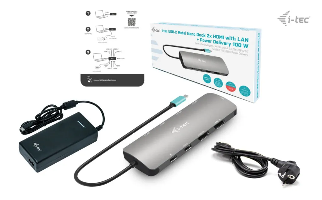 Vente I-TEC USB-C Metal Nano Dock 2x HDMI 1x i-tec au meilleur prix - visuel 6