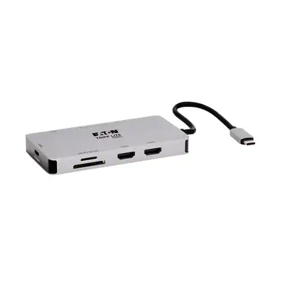 Tripp Lite U442-DOCK8G-GG station d'accueil Avec fil USB 3.2 Gen 1 (3.1 Gen 1) Type-C Noir, Gris - Station d'accueil pour portable - visuel 1