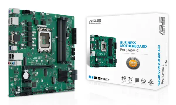 ASUS PRO B760M-C-CSM Intel B760 LGA 1700 micro Asus - visuel 1 - hello RSE - Connectivité réseau fiable