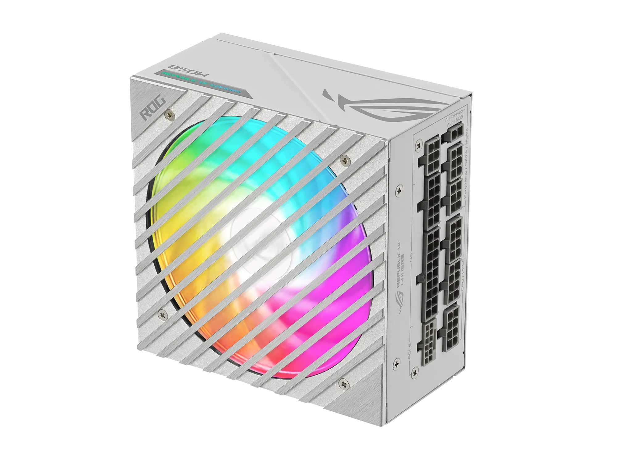 ASUS ROG Loki SFX-L 850W Platinum White Edition Asus - visuel 1 - hello RSE - Ventilateur illuminé ARGB et Aura Sync