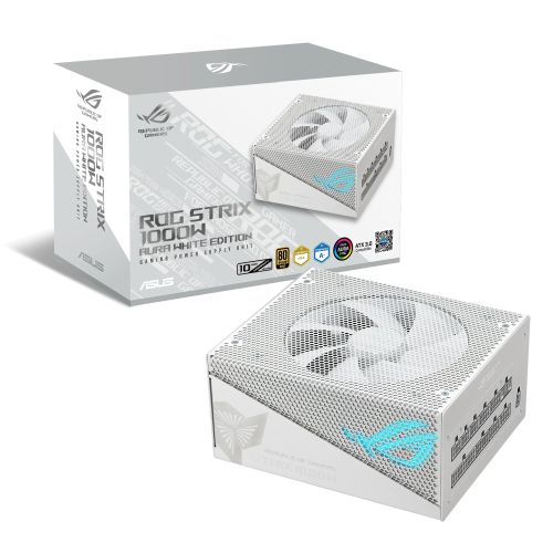 Revendeur officiel Boitier d'alimentation ASUS ROG Strix 1000W Gold PSU Aura White Edition