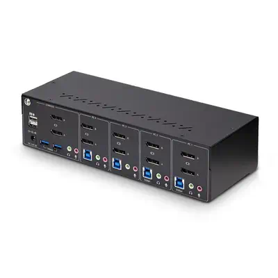 Switch KVM 4 Ports DisplayPort pour Deux Moniteurs, KVM 4K 60Hz, 2 Ports USB 5Gbps, 2 Ports USB 2.0  - StarTech - Switchs et Hubs - visuel 2