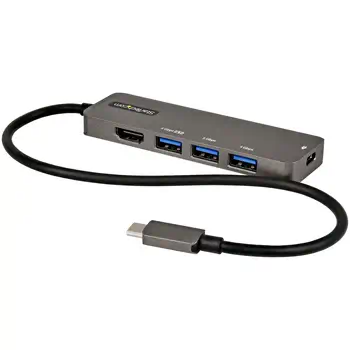 Achat Station d'accueil pour portable StarTech.com Adaptateur Multiport USB-C - Adaptateur USB-C vers HDMI 2.0b 4K 60Hz (HDR10), Alimentation 100W Passthrough, Hub 4 Ports USB 3.0 - Mini Dock USB Type-C - Câble Intégré 30cm sur hello RSE