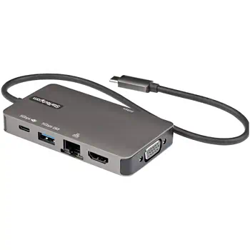 Achat Station d'accueil pour portable StarTech.com Adaptateur Multiports USB-C - USB-C vers HDMI 4K 30Hz ou VGA 1080p - Mini Dock USB Type-C avec Alimentation 100W Passthrough - Hub USB 3 Ports USB 5Gbps - GbE - Câble Intégré 30cm