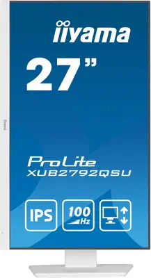 iiyama ProLite XUB2792QSU-W6 écran plat de PC 68,6 cm (27") 2560 x 1440 pixels Wide Quad HD LED Blan - Ecran Ordinateur - visuel 2