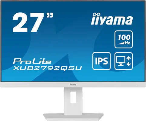 iiyama ProLite XUB2792QSU-W6 écran plat de PC 68,6 cm (27") 2560 x 1440 pixels Wide Quad HD LED Blan - Ecran Ordinateur - visuel 1