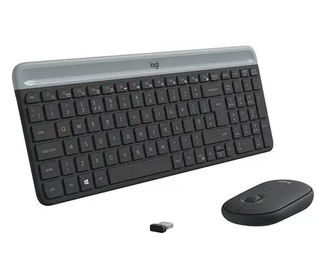 Logitech 920-009202 clavier Souris incluse Bureau RF sans fil QWERTY Anglais britannique Graphite - Clavier - visuel 2