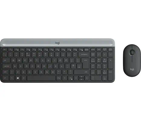 Logitech 920-009202 clavier Souris incluse Bureau RF sans fil QWERTY Anglais britannique Graphite - Clavier - visuel 1