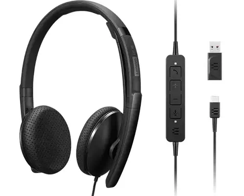 Vente LENOVO - Micro-casque - sur-oreille - filaire - Lenovo au meilleur prix - visuel 2