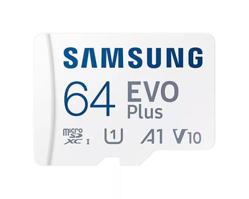 Achat Carte Mémoire SAMSUNG EVO PLUS microSD 64Go Class10 Read up to