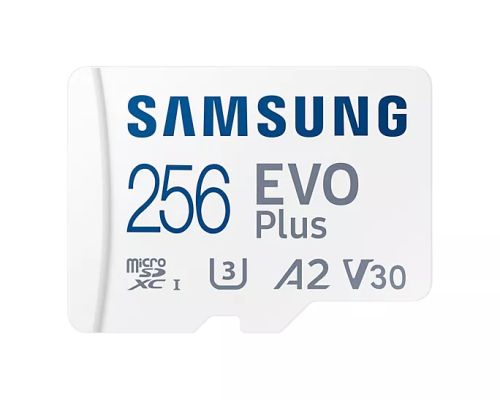Achat Carte Mémoire SAMSUNG EVO PLUS microSD 256Go Class10 Read up to 130Mo/s