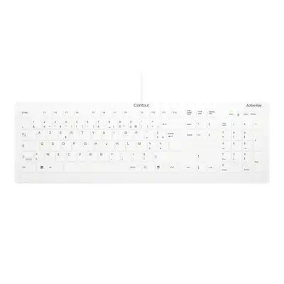 Contour Active Key QuickClean Clavier Médical IP68 Full-Size Filaire Blanc C8112 - Contour Design - visuel 1