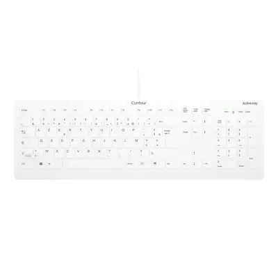 Contour Active Key QuickClean Clavier Médical Housse Amovible Full-Size Filaire Blanc C8112 - Contour Design - visuel 1