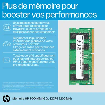 HP 16GB DDR4 (1x16GB) 3200 SODIMM Memory HP - visuel 1 - hello RSE - Installation facile