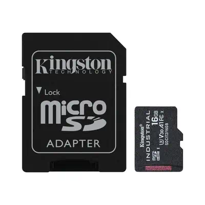 KINGSTON 16Go microSDHC Industrial C10 A1 pSLC Card Kingston - visuel 1 - hello RSE - Fonctionnalités intégrées de qualité industrielle
