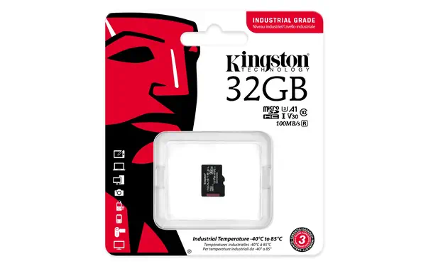 Carte 32GB microSDHC Industrielle C10 A1 pSLC emballage individuel sans adaptateur - Kingston - Carte Mémoire - visuel 3