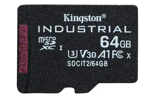 Carte 64GB microSDXC Industrielle C10 A1 pSLC emballage individuel sans adaptateur - Kingston - Carte Mémoire - visuel 1