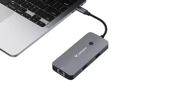 Verbatim CMH-05 USB Type-C 5000 Mbit/s Argent - Station d'accueil pour portable - visuel 3