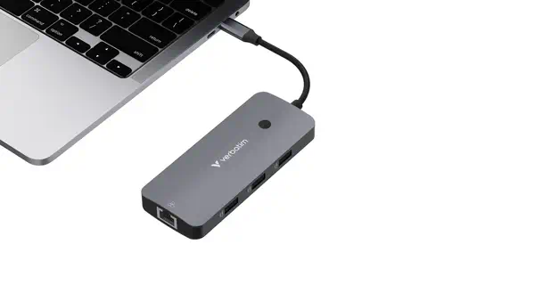 Verbatim CMH-09 USB Type-C 10000 Mbit/s Argent - Station d'accueil pour portable - visuel 3