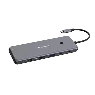Verbatim CMH-13 USB Type-C 10000 Mbit/s Argent - Station d'accueil pour portable - visuel 3