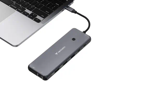 Verbatim CMH-13 USB Type-C 10000 Mbit/s Argent - Station d'accueil pour portable - visuel 3