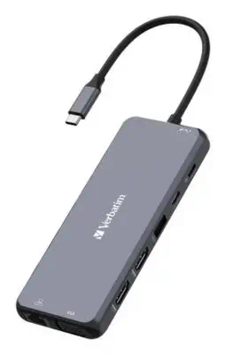 Verbatim CMH-14 USB Type-C 5000 Mbit/s Argent - Station d'accueil pour portable - visuel 1