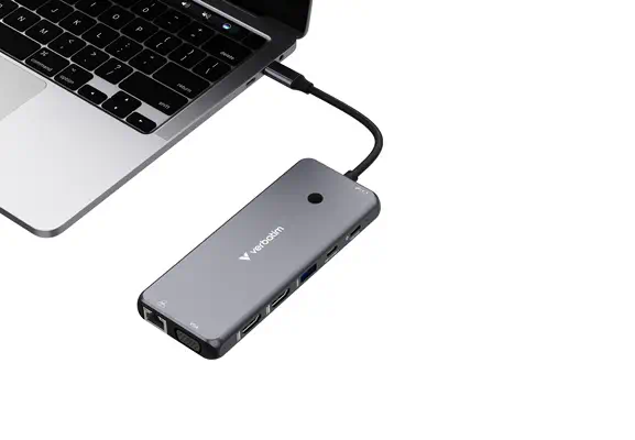 Verbatim CMH-14 USB Type-C 5000 Mbit/s Argent - Station d'accueil pour portable - visuel 3