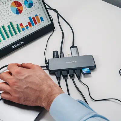 Verbatim CMH-14 USB Type-C 5000 Mbit/s Argent - Station d'accueil pour portable - visuel 5
