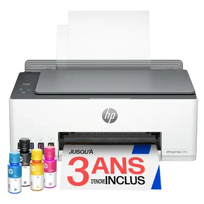 Smart Tank 5105 Sans fil All-in-One Couleur Imprimante, Copieur, Scanner - HP - Multifonctions Jet d'encre - visuel 9