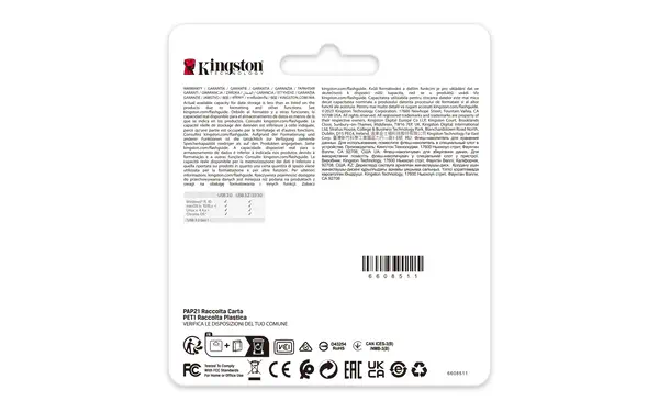 64Go 220Mo/s Clé USB 3.2 Gen 1 Métal DataTraveler SE9 G3 - Kingston - Adaptateur stockage - visuel 6